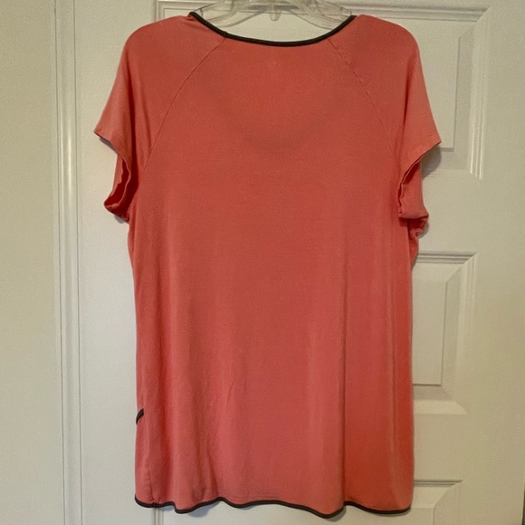 New Directions PJS Intimates 2PC Orange & Gray Pullover Top, Capri Bottom Sz Lg - Picture 3 of 12